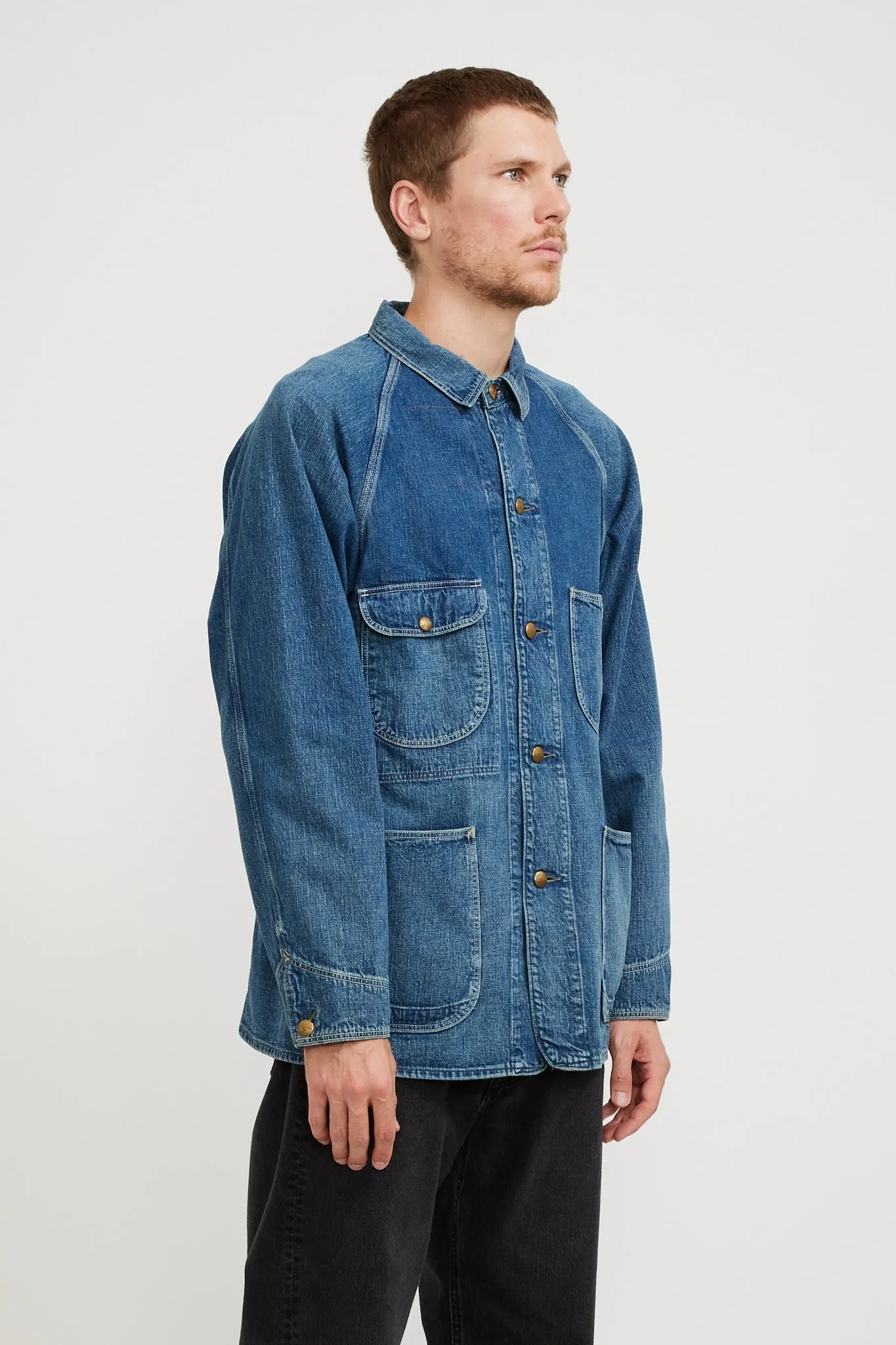 1950's Coverall Used Wash Denim Used