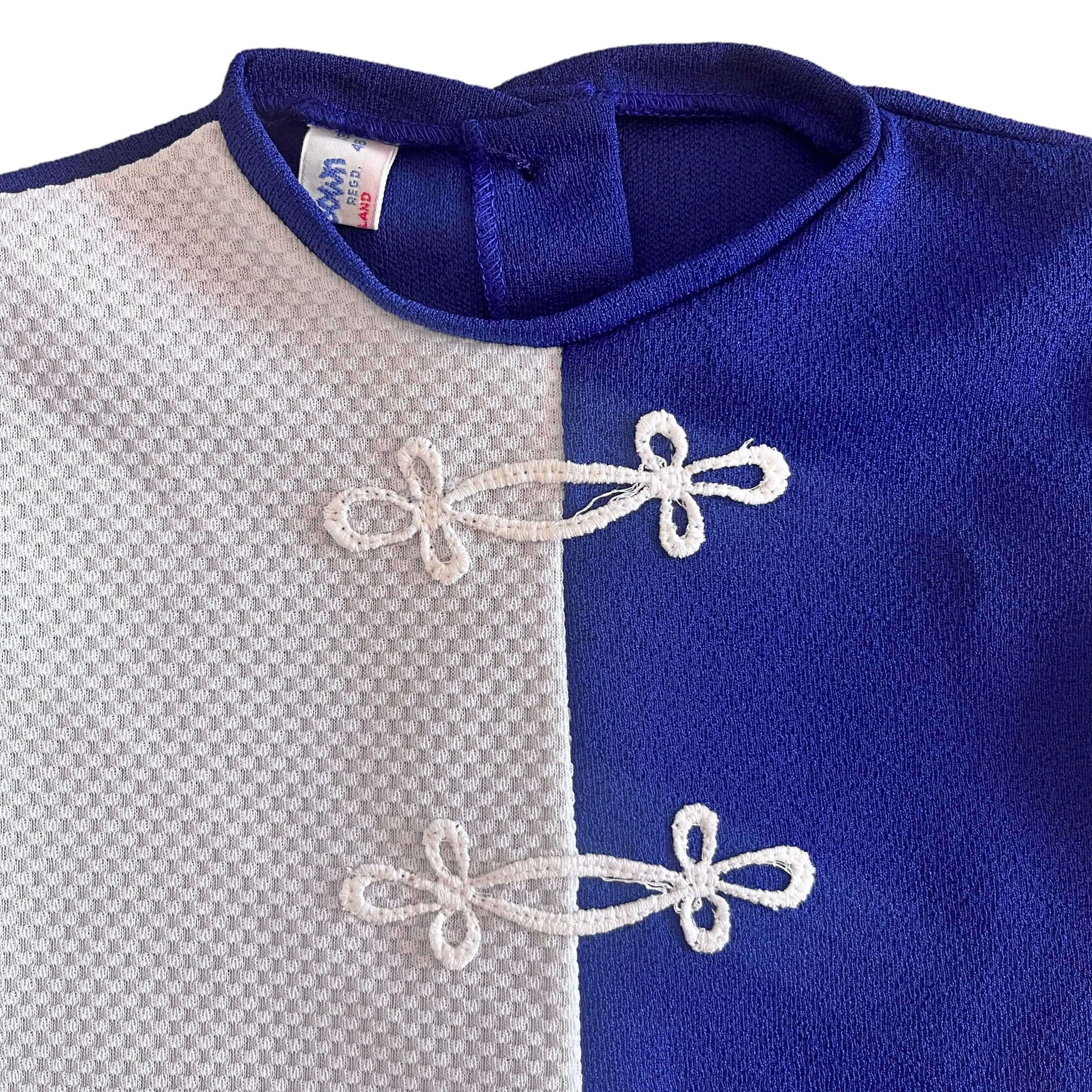 1960s Navy Top  9-12 Months