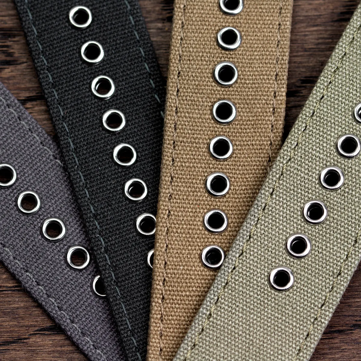 1973 British Military Watch Strap: WARRIOR CANVAS - Army Green