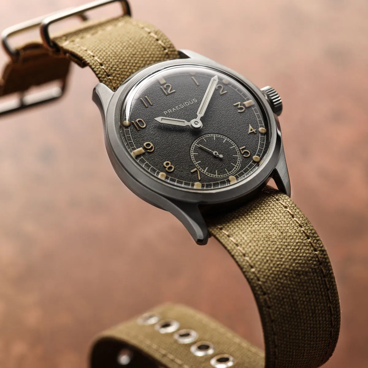 1973 British Military Watch Strap: WARRIOR CANVAS - Army Green