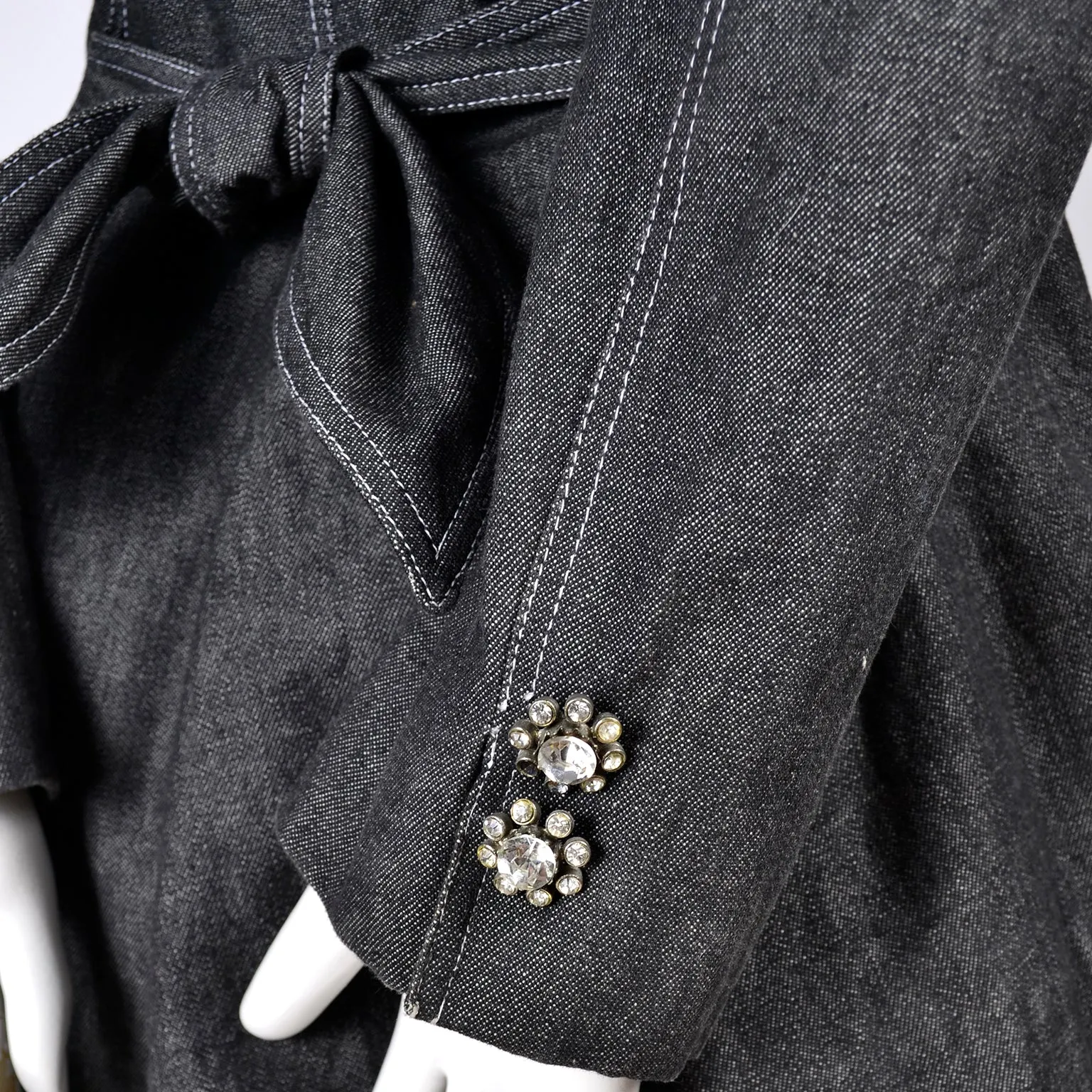 1980s Patrick Kelly Denim Shorts & Denim Jacket With Peplum
