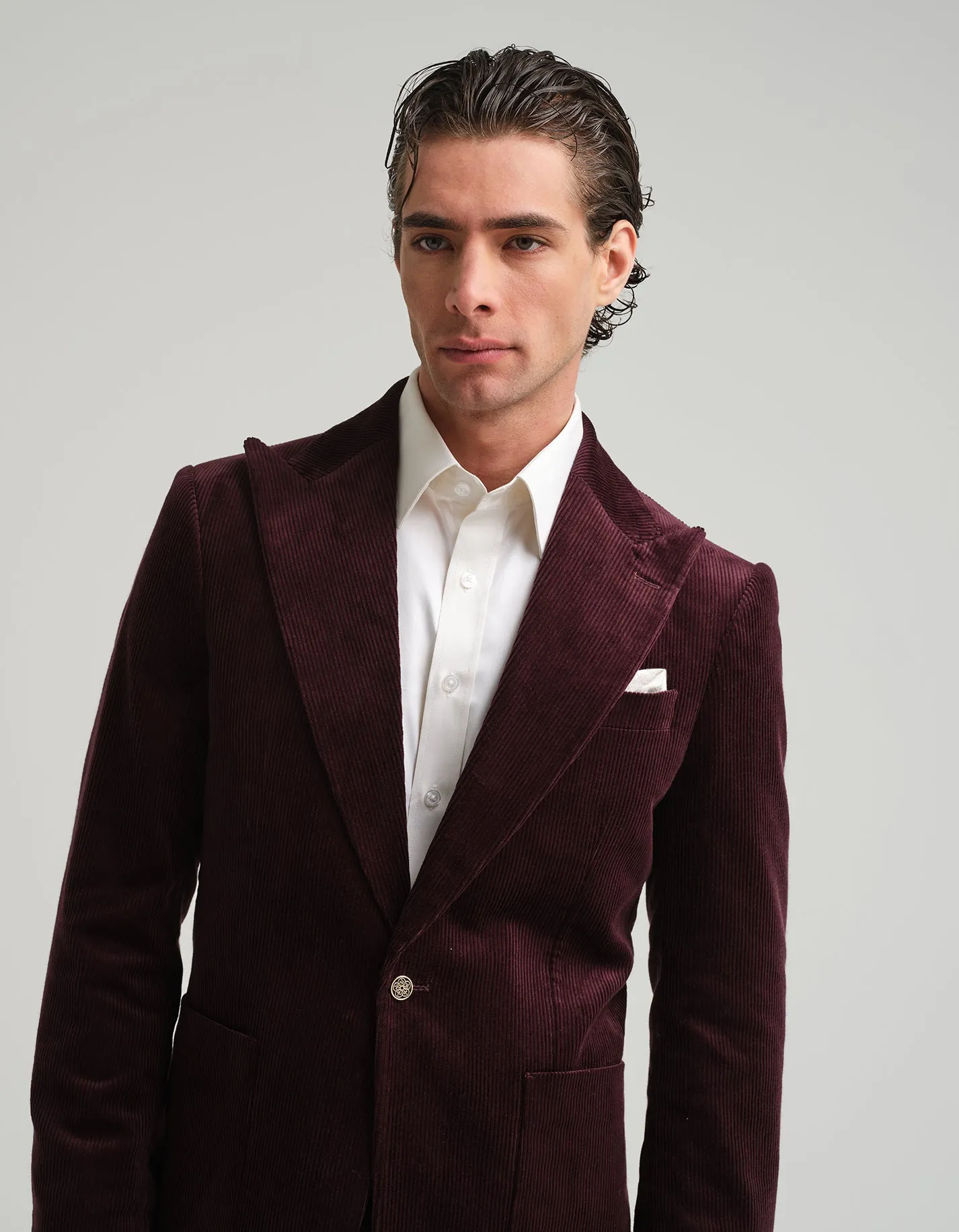 Aubergine Corduroy 2-Piece GOLD