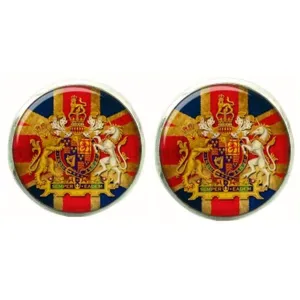 Bassin and Brown Vintage Union Jack Flag Cufflinks - Red/White/Blue