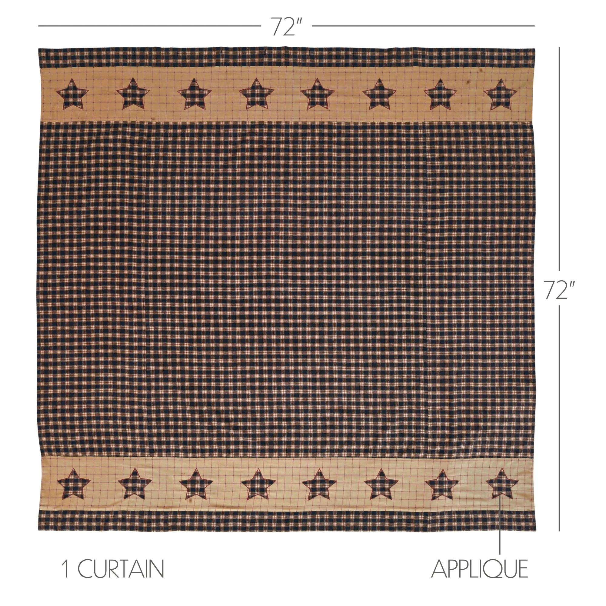 Bingham Star Shower Curtain 72x72