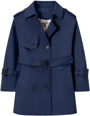 BINPAW Boy's Waterproof British Belted Trench Coat, 4-14 Years