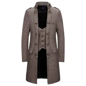 BRIDGERTON VINTAGE TWEED MENS SUIT - REGENCY MEN'S BROWN/GREY COAT -VINTAGE INSPIRED MENS COSTUME- PLUS SIZE