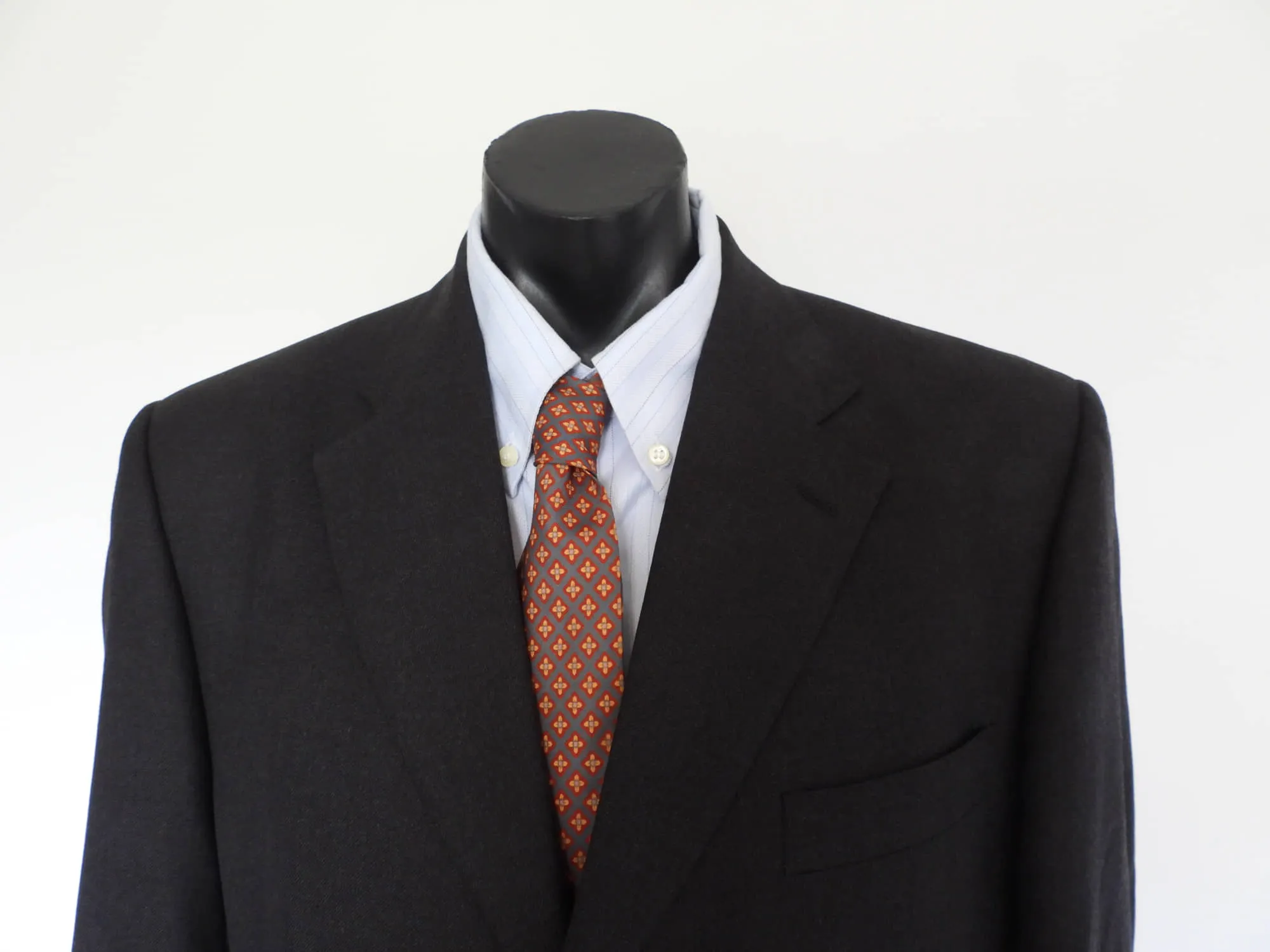 Charcoal Grey Wool Suit by Aquascutum - Size 42R