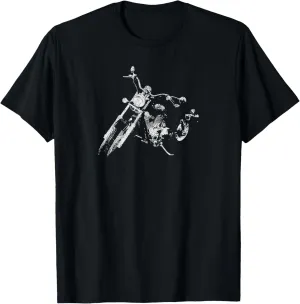 Distressed Vintage American Biker - Motorcycle T-Shirt