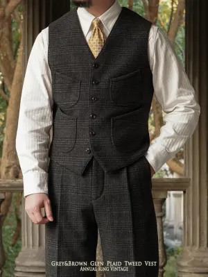 Glen Plaid Tweed Vest