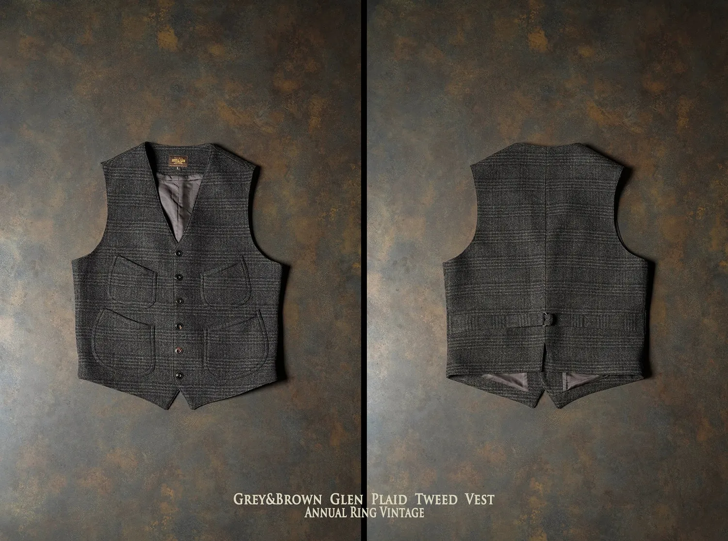 Glen Plaid Tweed Vest