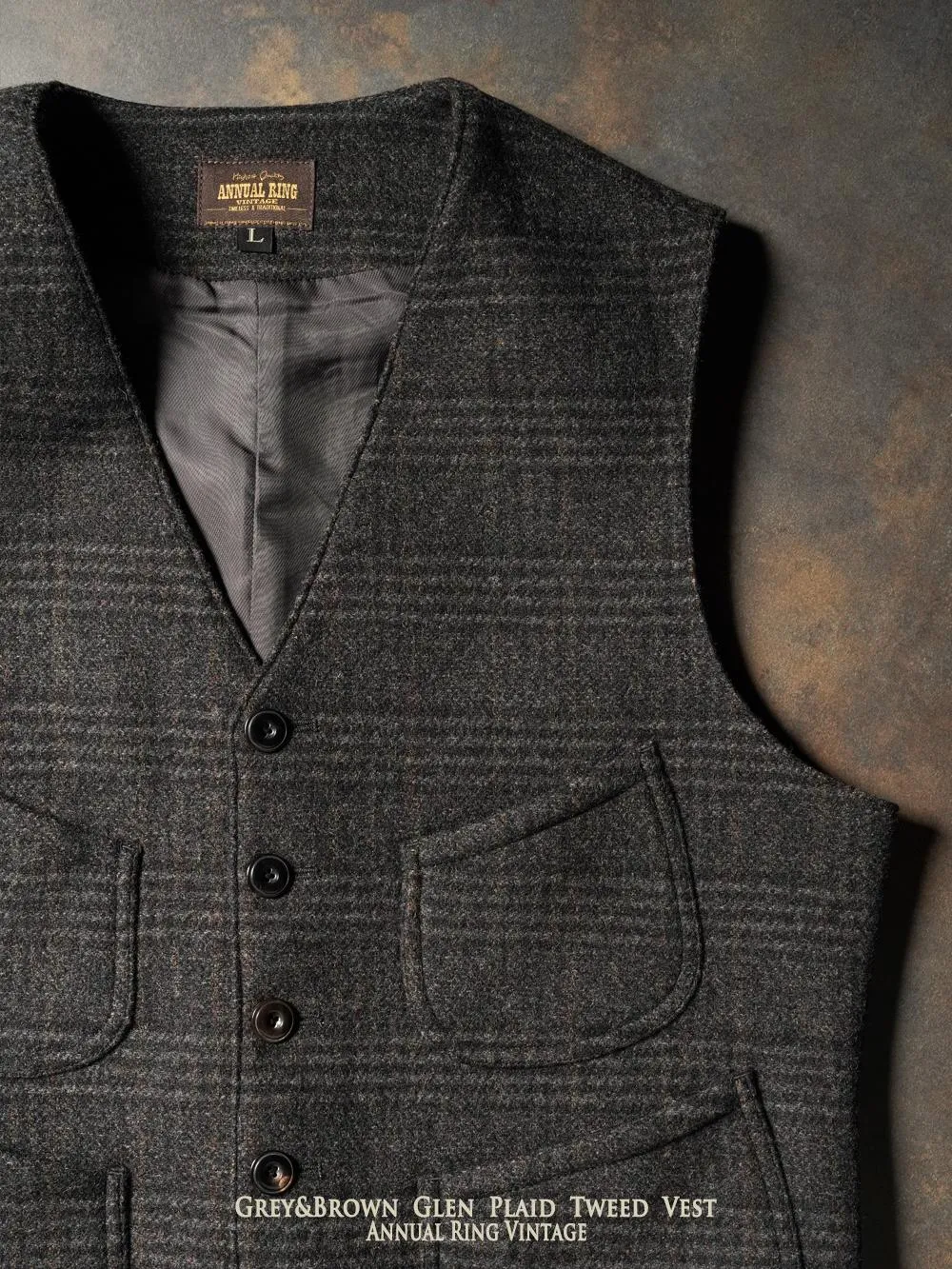 Glen Plaid Tweed Vest