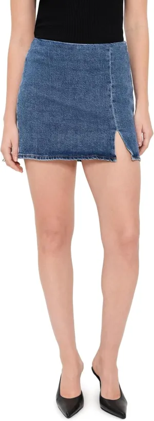 Good American Women's Denim Mini Skirt