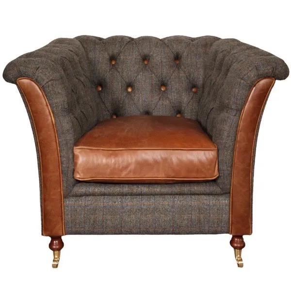 Harris Tweed Harrington Chesterfield Armchair