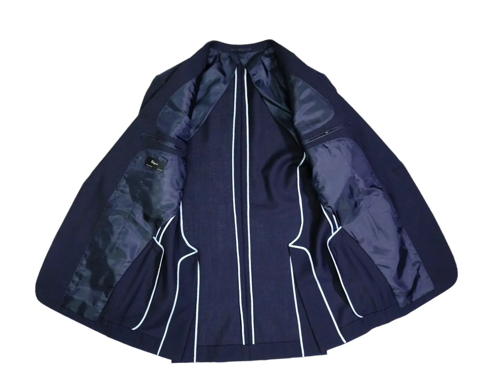 Kilgour - Navy Peak Lapel Wool Suit 50