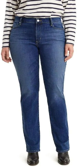 Levi's Women's Plus-Size 414 Classic Straight Jeans, Lapis Dark Horse, 37 (US 20) S