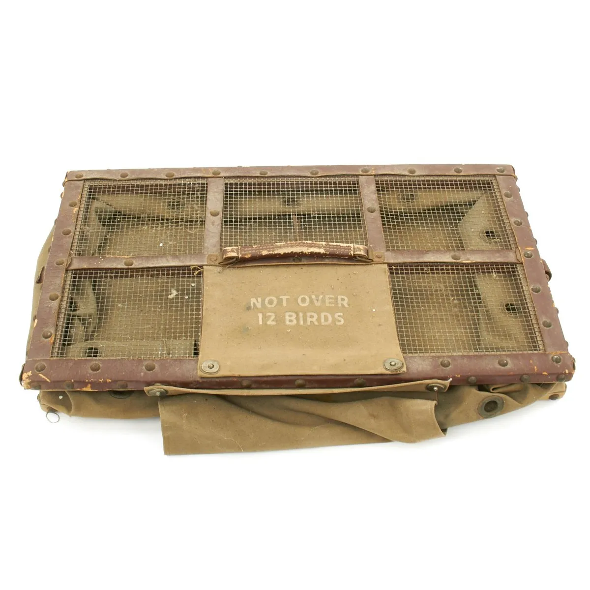 Original U.S. WWII Army 12 Bird Collapsible Pigeon Carrier