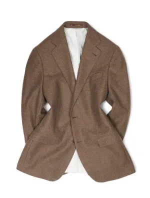 Pelote - Brown Flannel Wool Sports Jacket 46