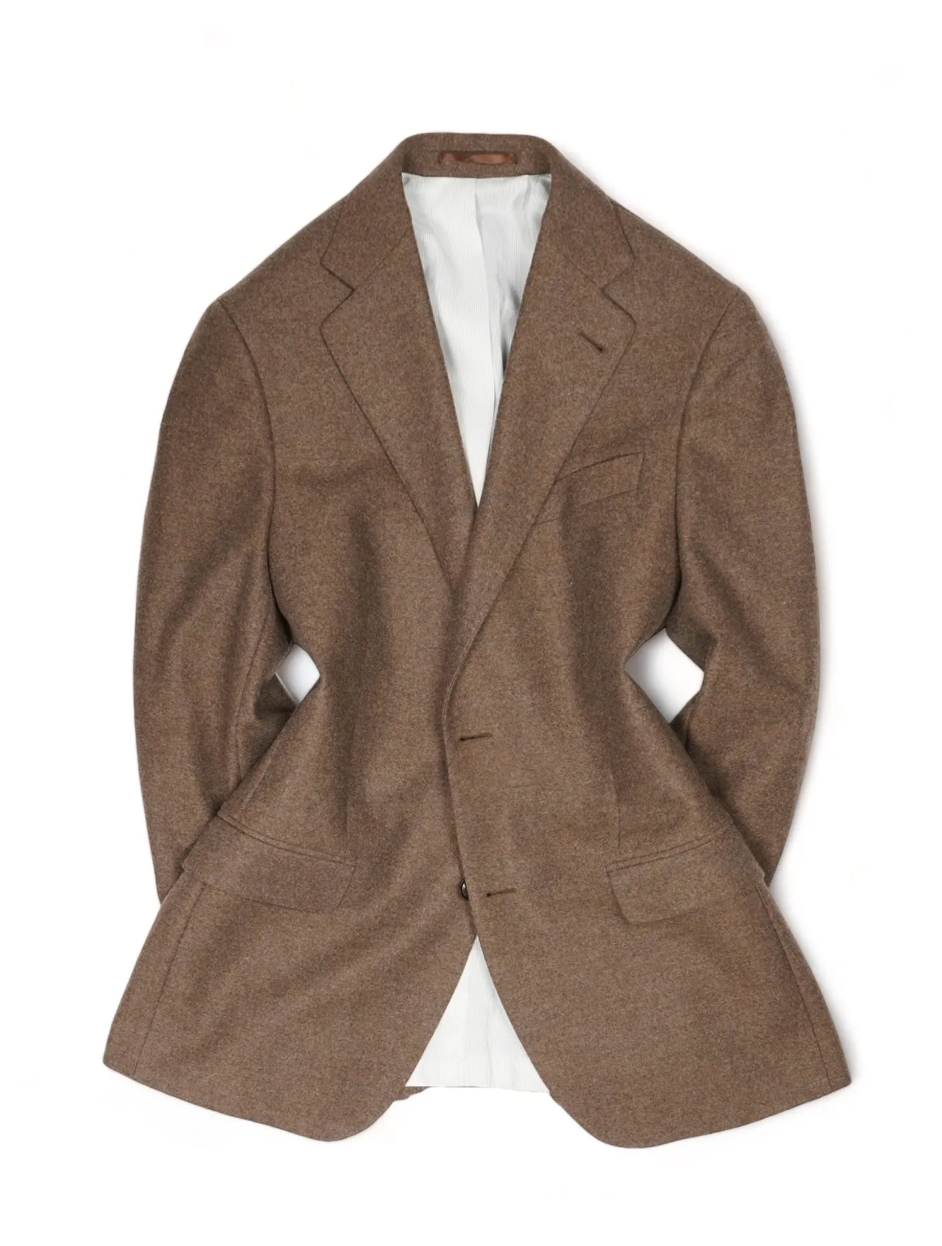 Pelote - Brown Flannel Wool Sports Jacket 46