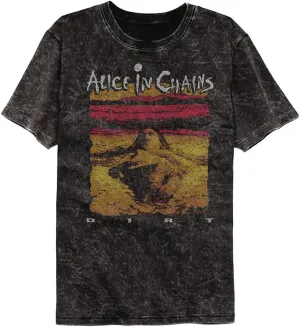 Premium Collection Alice in Chains Dirt Album Cover Black Mineral Wash Mens T Shirt 90s Music Graphic Tee