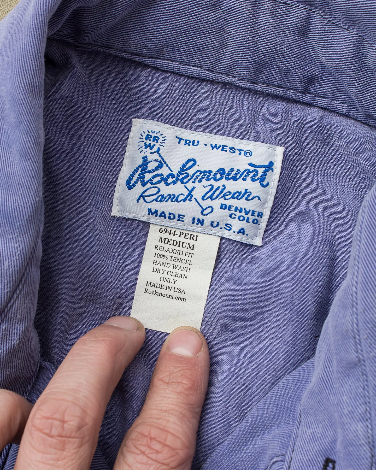 Second Hand Rockmount Relaxed Fit Tencel Western Shirt Size M