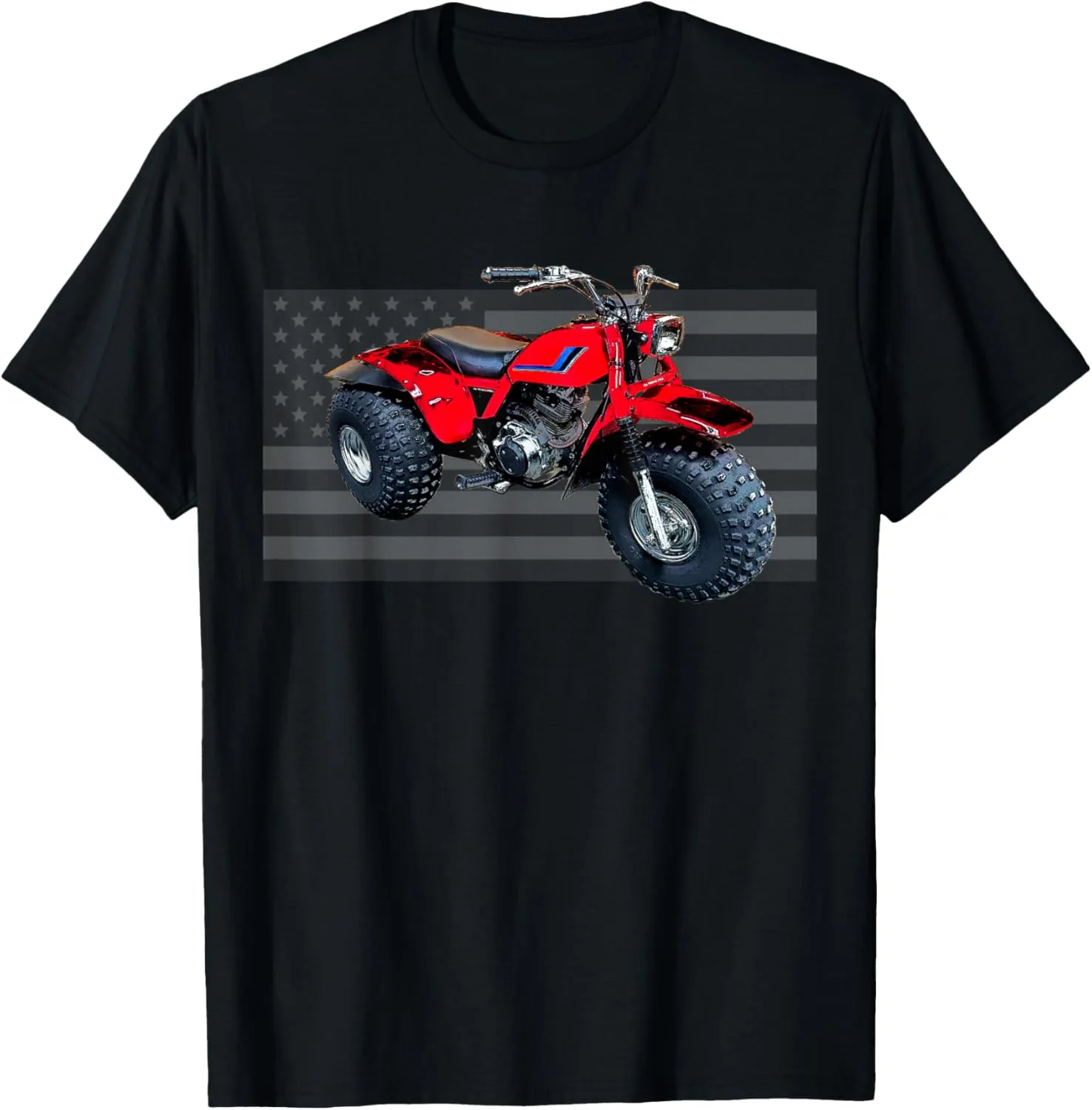 Vintage American Flag 3 Wheeler ATV, ATC T-Shirt