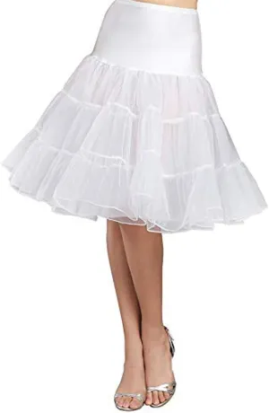 Women's 50s Vintage Petticoat Half Slip Tutu Underskirt 26" Crinoline Rockabilly