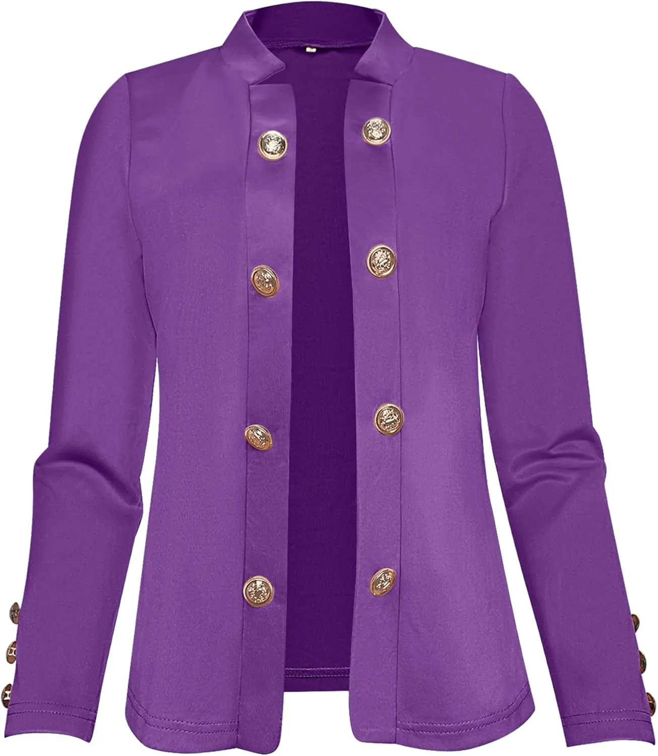Women's Double Breasted Slim Fit Blazers Notch Lapel Work Office Suits Casual Open Front Blazer