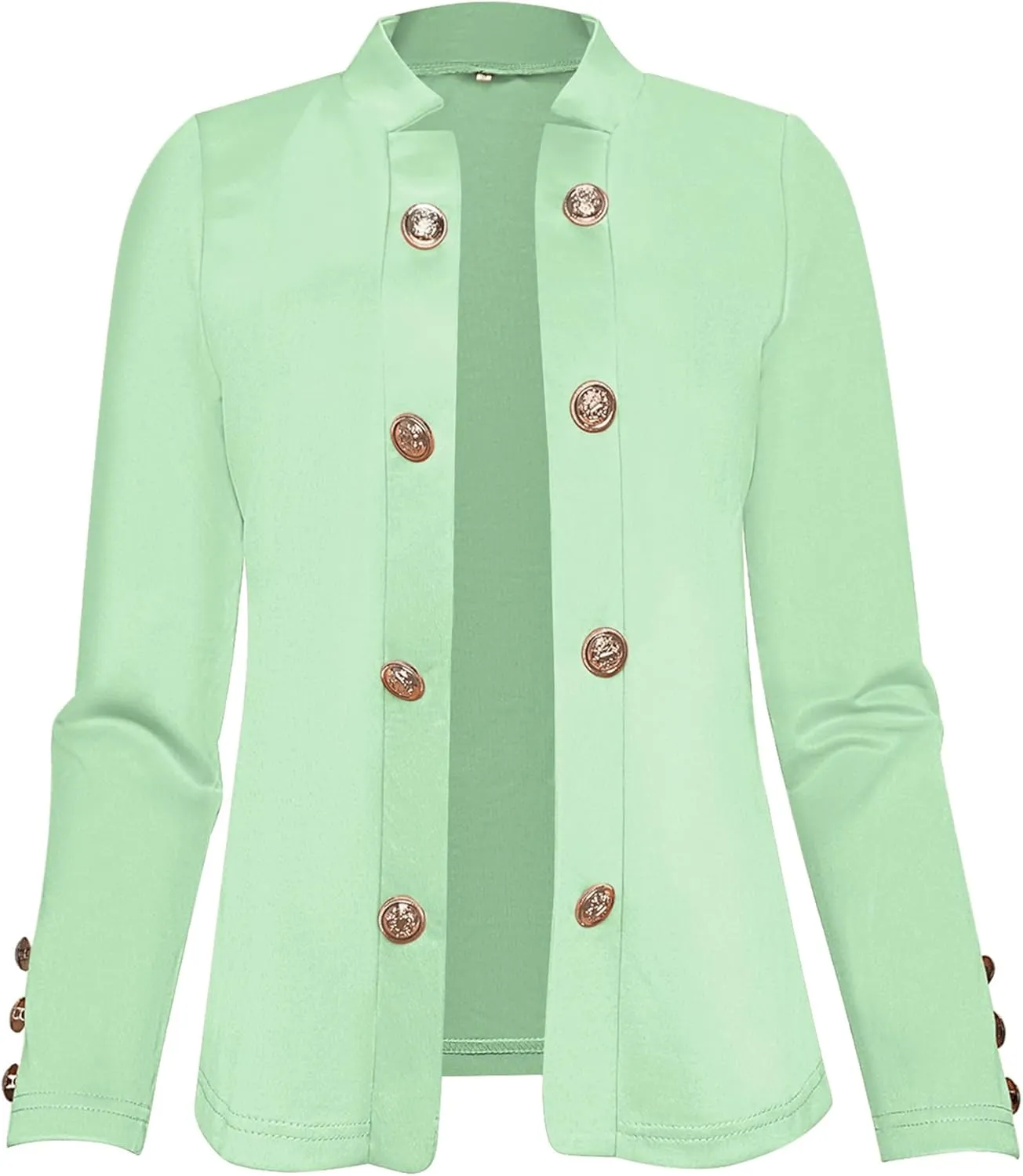 Women's Double Breasted Slim Fit Blazers Notch Lapel Work Office Suits Casual Open Front Blazer