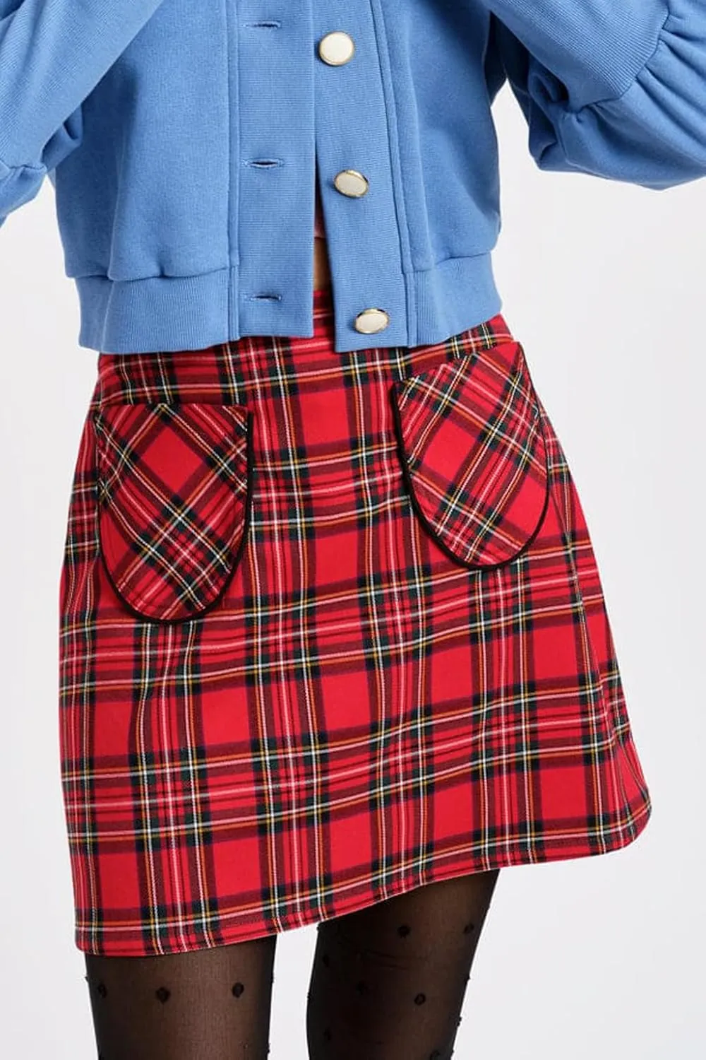 Women's Plaid Mini Pencil Skirt High Waist Bodycon Tartan Skirt Vintage Elegant Skirt
