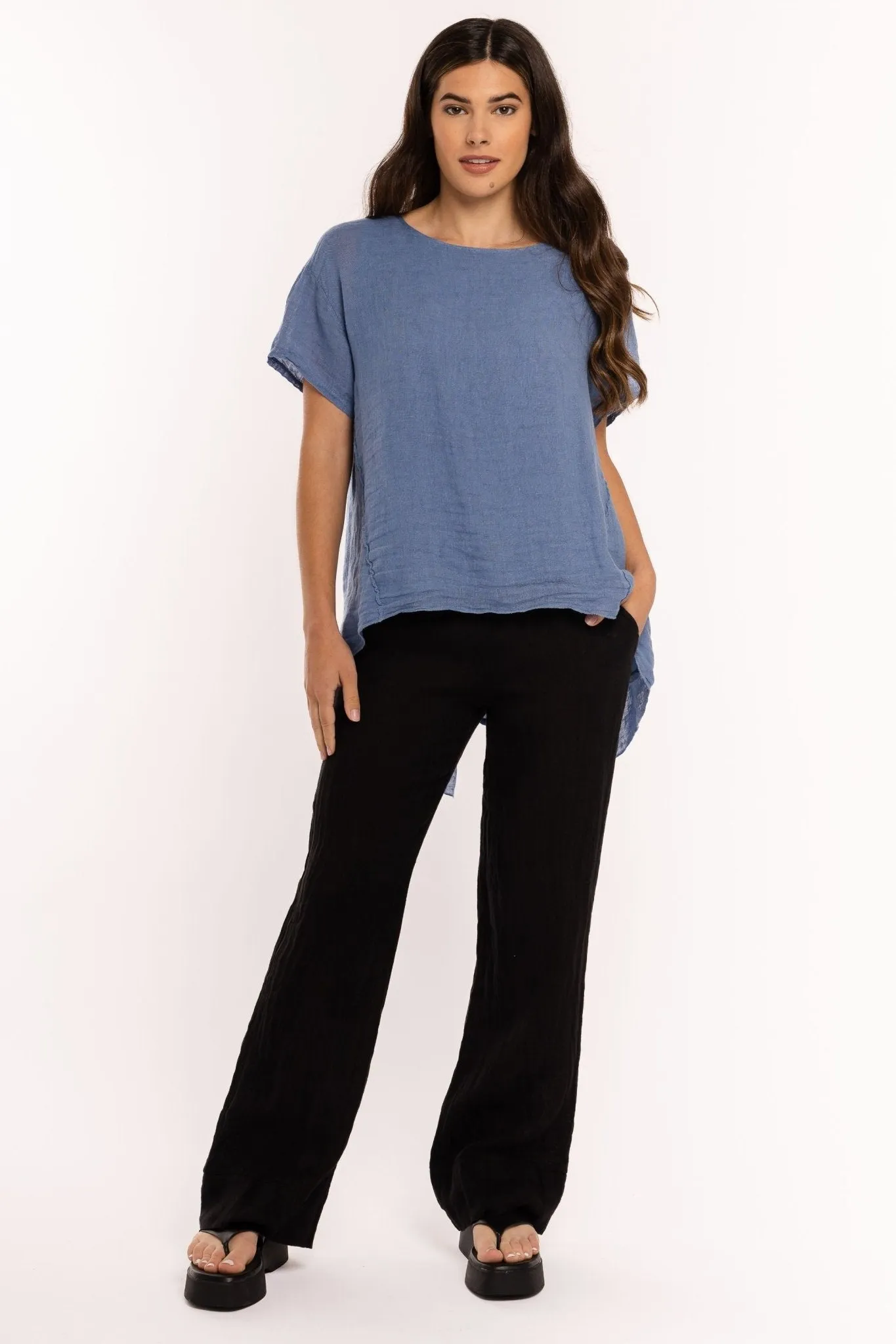 WOVEN S/SLV TOP - 10/3382S