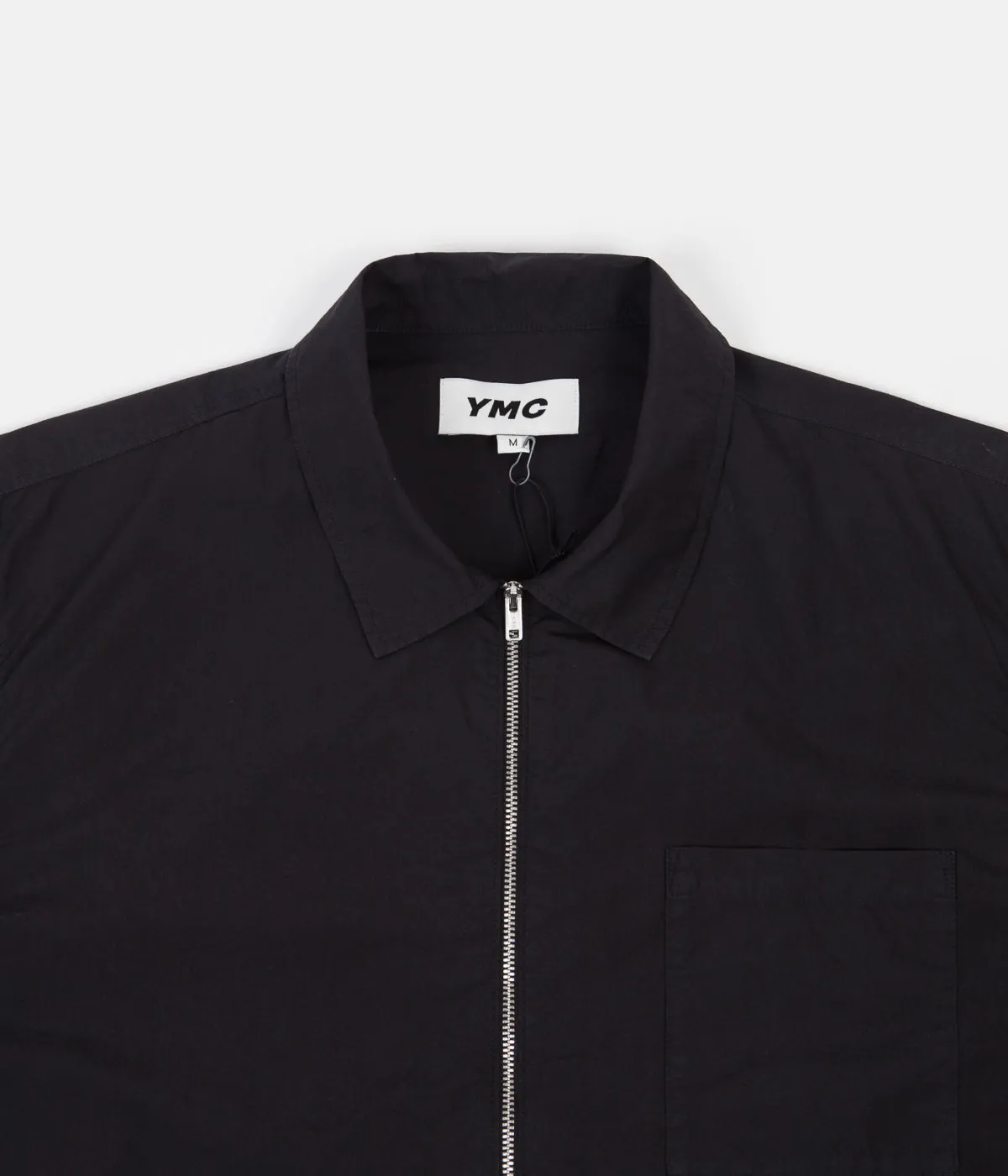 YMC Bowie Zip Shirt - Black